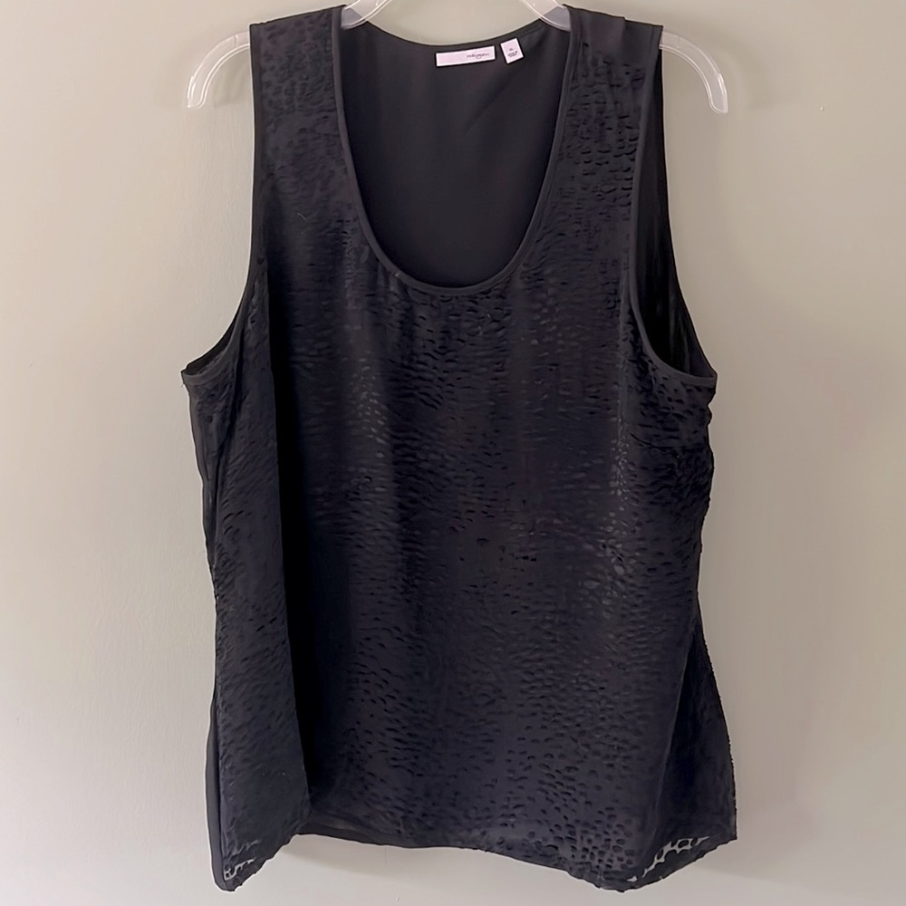 Halogen Black Scoop Neck Sleeveless Top